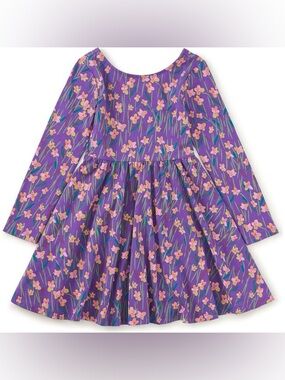 Tea Collection Long Sleeve Ballet Dress Purple Perfume Jasmine 7
